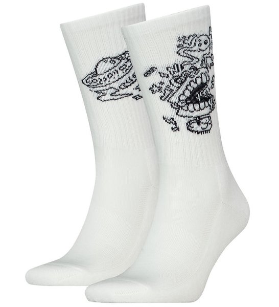 Unisex ponožky LEVI´S LEVIS REGULAR CUT PLACED GRAPHIC 2P