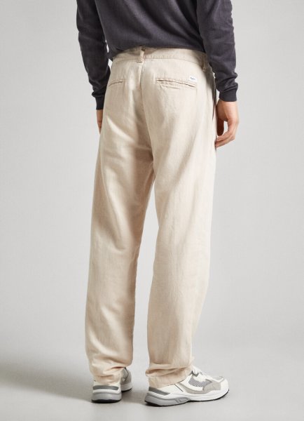 Pánske nohavice PEPE JEANS RELAXED PLEATED LINEN PANTS - 2